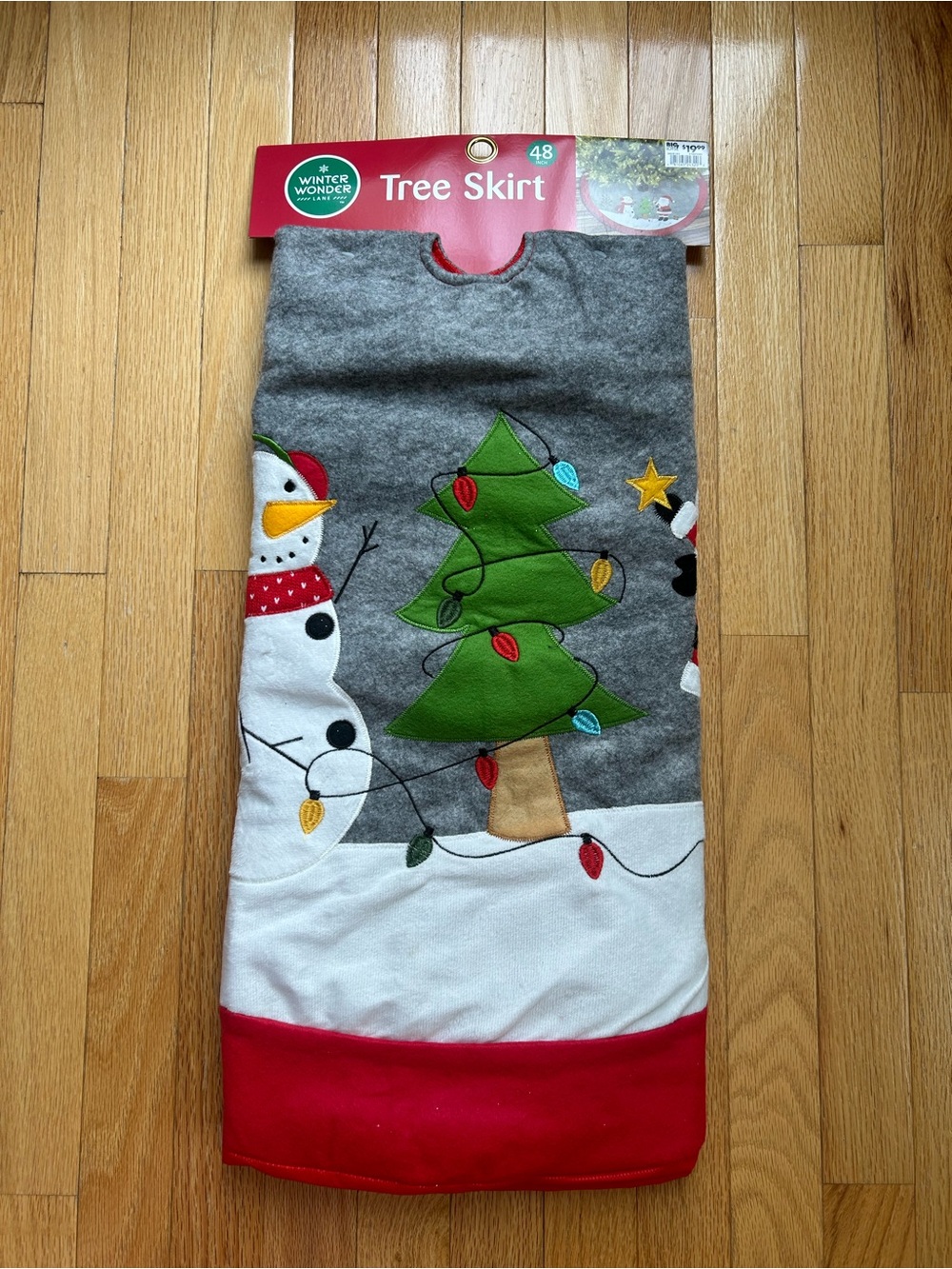 Winter Wonder Lane 48” Christmas Tree Skirt Santa Snowman NWT